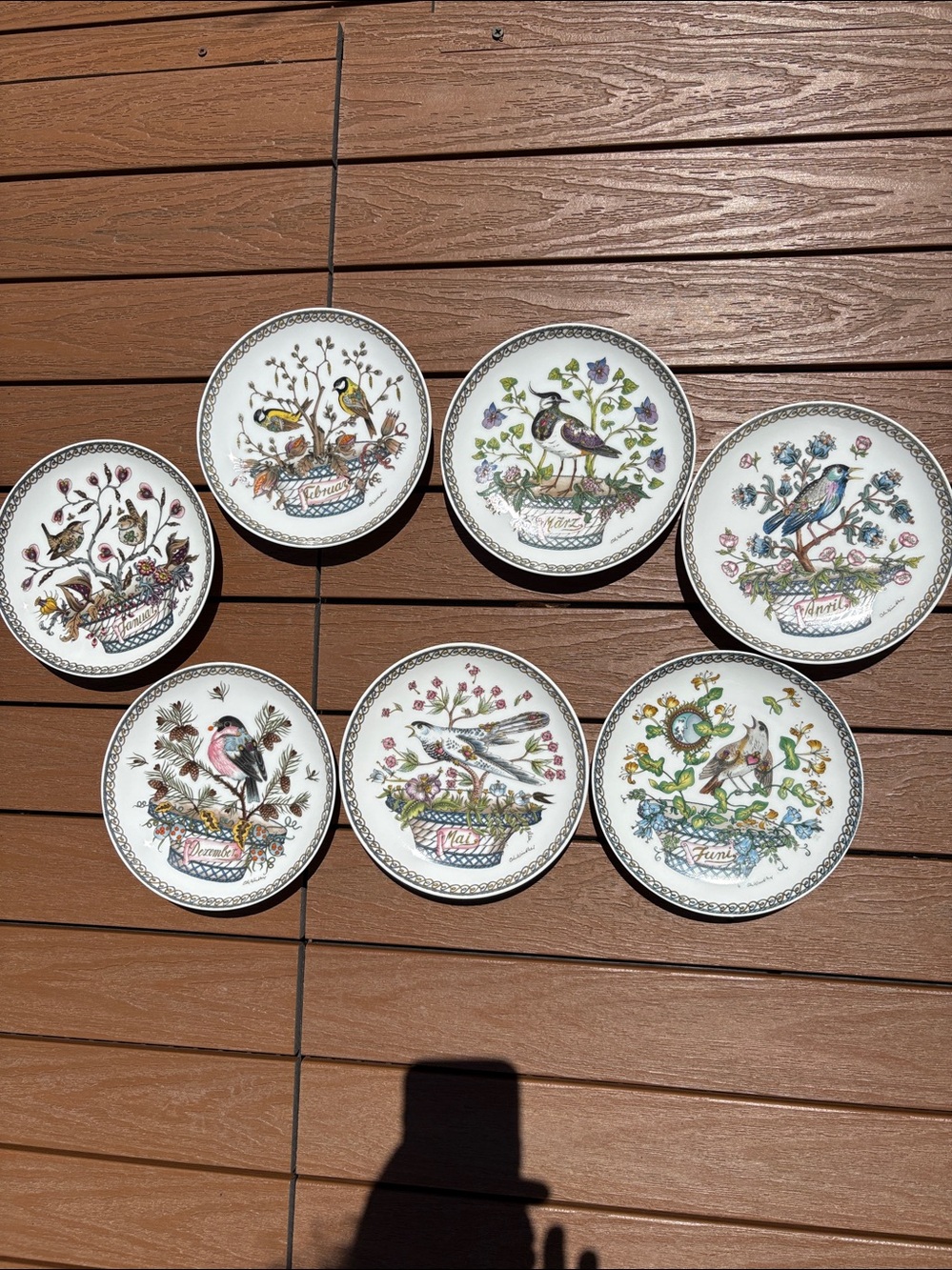 Vintage Hutschenreuther Germany Bird of the Month Plates | Ole Winther Design